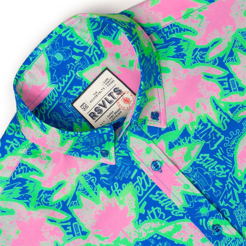 RSVLTS Camp Kunu Floral (Light Blue) KUNUFLEX Short Sleeve Shirt — detail 6