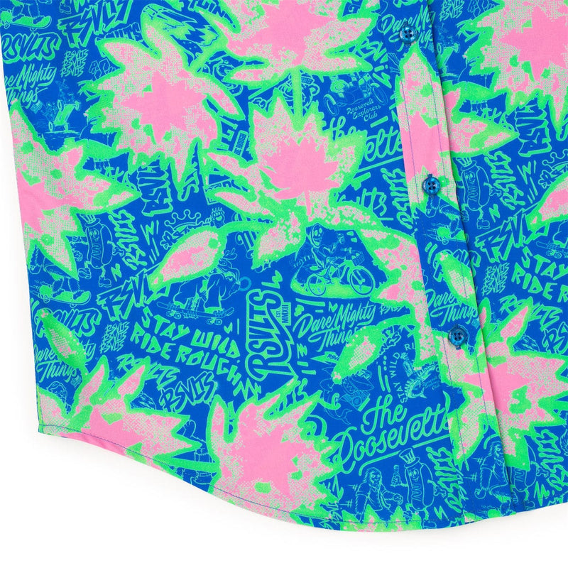 RSVLTS Camp Kunu Floral (Light Blue) KUNUFLEX Short Sleeve Shirt — detail 7