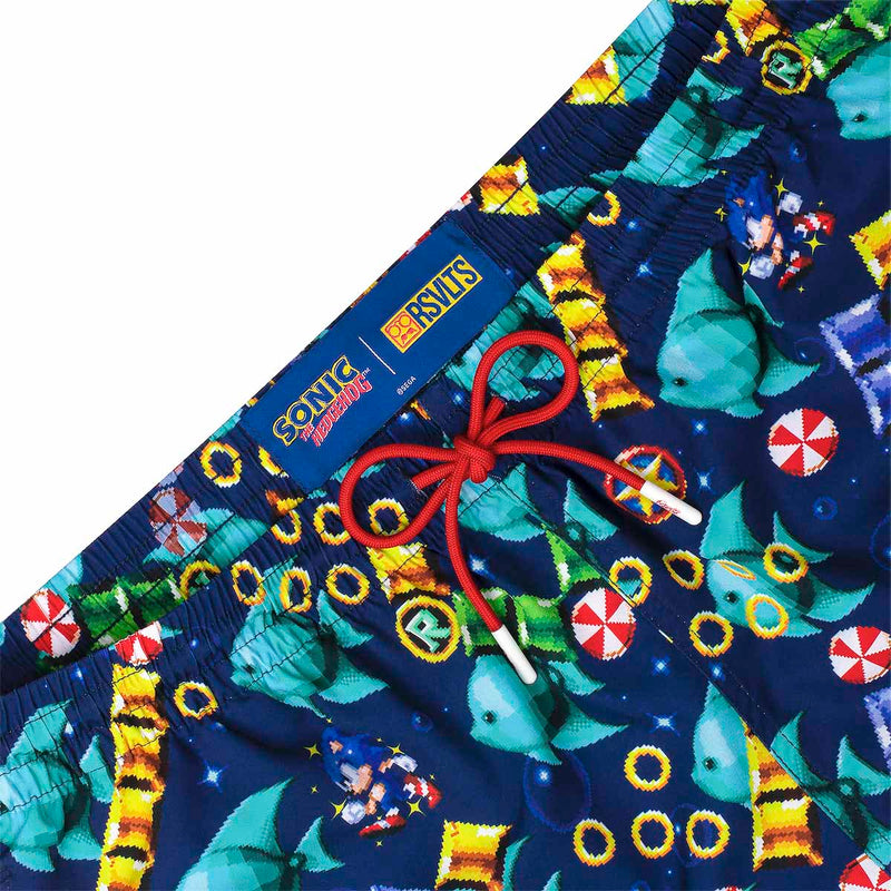 RSVLTS Spinning Maze Mayhem Hybrid Shorts in Blue — detail 2