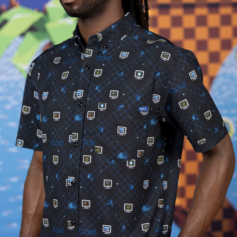 RSVLTS Power-Up KUNUFLEX Short Sleeve Shirt in Black — detail 3
