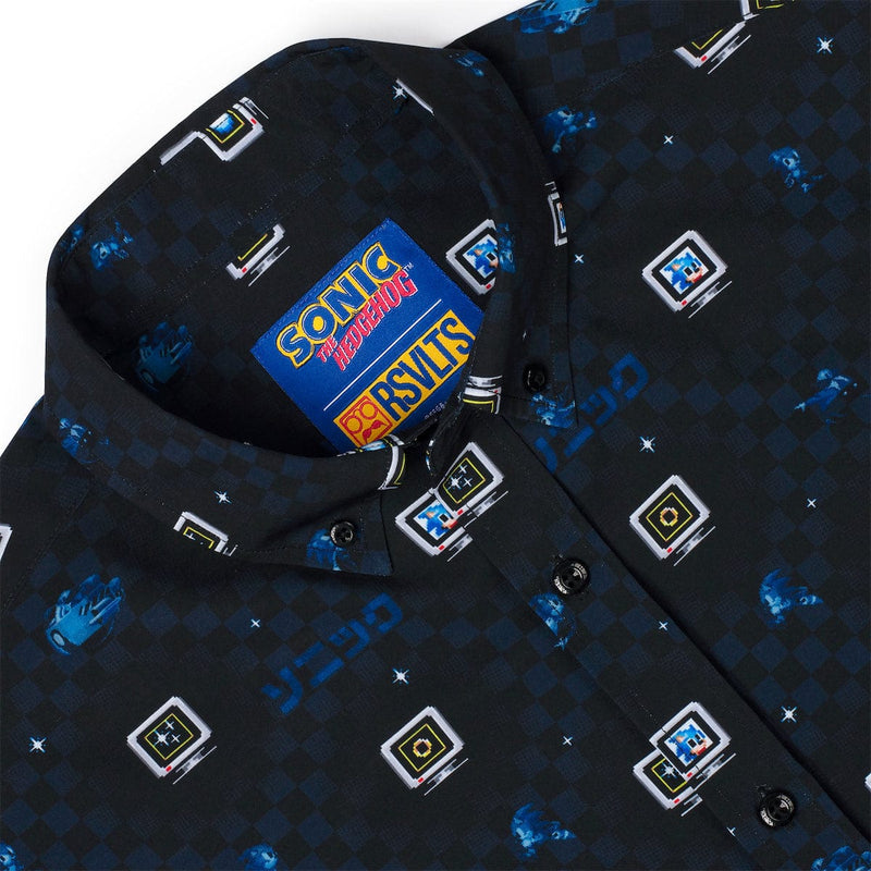 RSVLTS Power-Up KUNUFLEX Short Sleeve Shirt in Black — detail 4