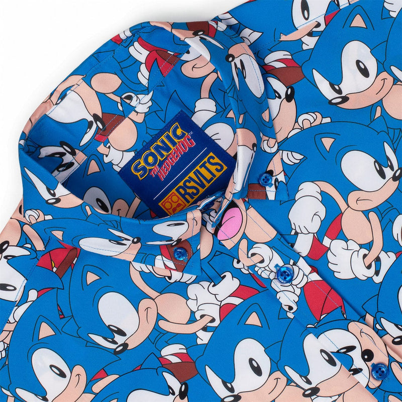 RSVLTS Catch Me If You Can KUNUFLEX Short Sleeve Shirt in Blue — detail 4