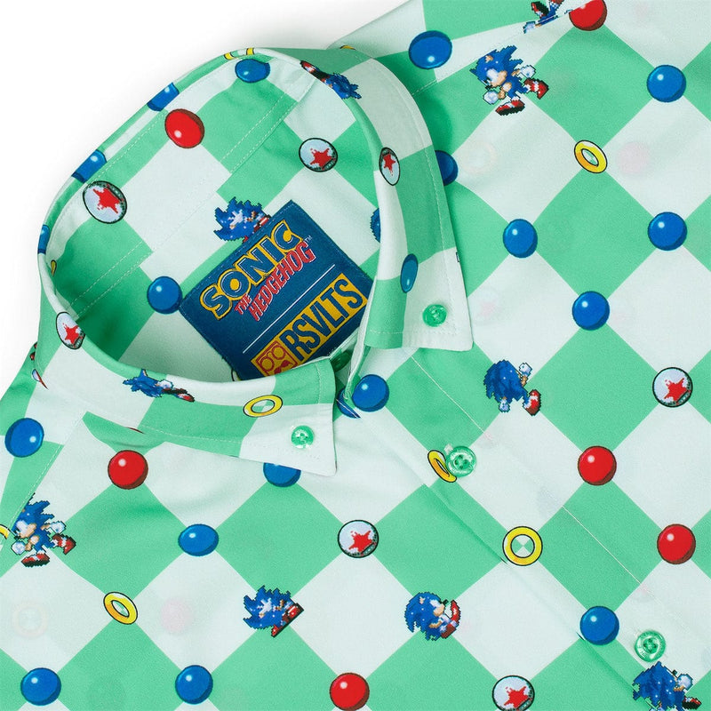 RSVLTS Blue Sphere Bonanza KUNUFLEX Short Sleeve Shirt in Green — detail 2