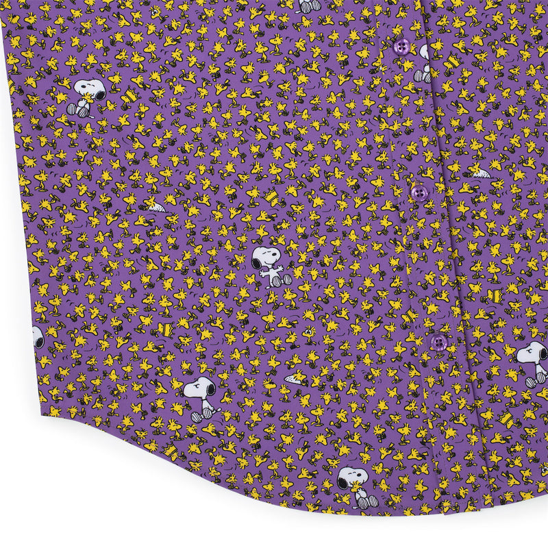 RSVLTS Bird & Beagle KUNUFLEX Short Sleeve Shirt in Purple — detail 2