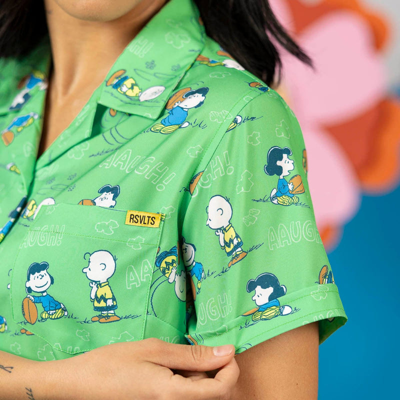 RSVLTS AAUGH! Women's KUNUFLEX Short Sleeve Shirt in Green — detail 4