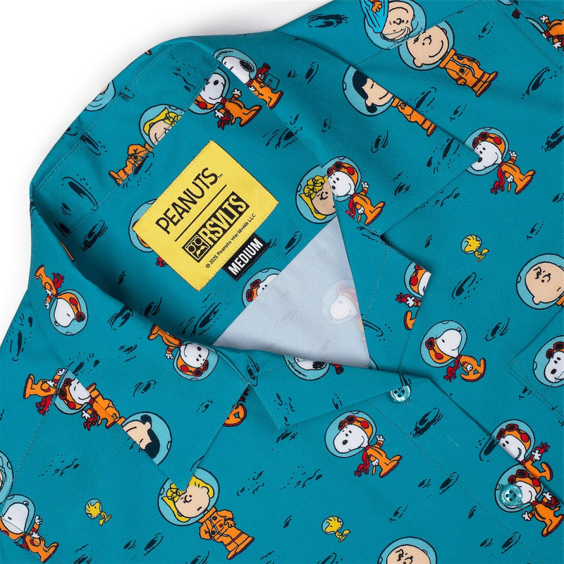 RSVLTS Astro 'Nuts Women's KUNUFLEX Short Sleeve Shirt in Blue — detail 3