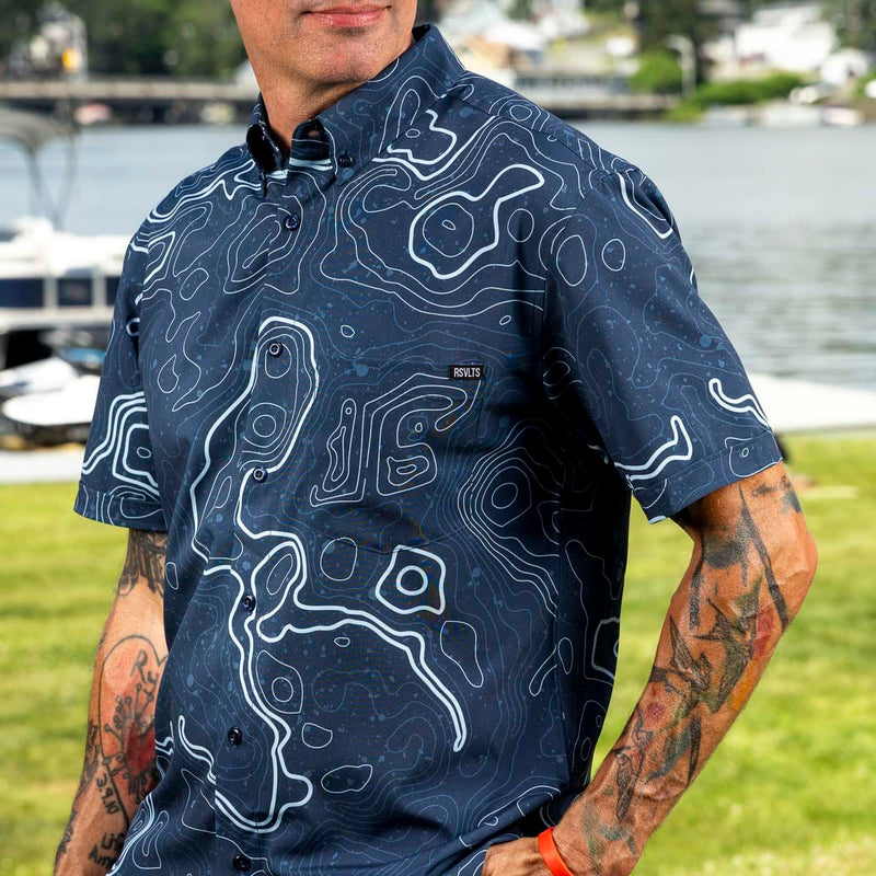 RSVLTS Topograph KUNUFLEX Short Sleeve Shirt — detail 4