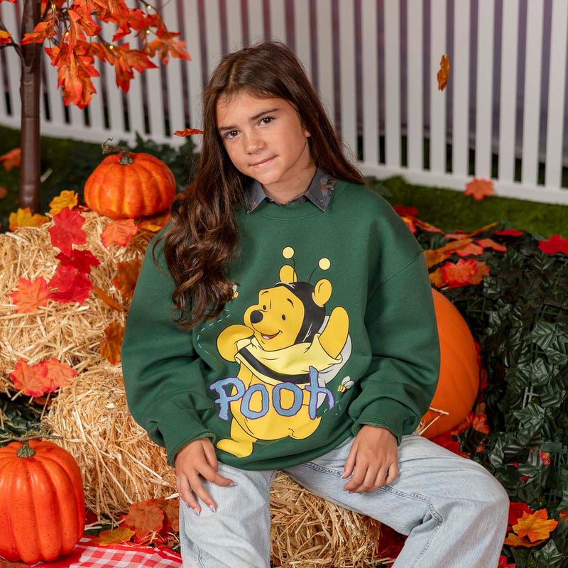 RSVLTS Bumble Bear Crewneck Sweatshirt in Green — detail 3