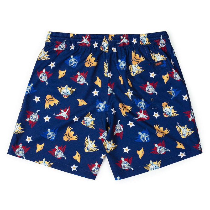RSVLTS Rhode to Glory Hybrid Shorts in Blue — detail 3