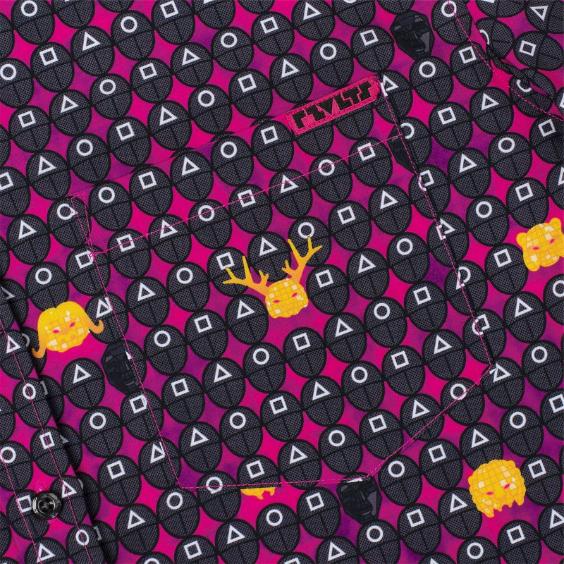 RSVLTS The Real Game Begins KUNUFLEX Short Sleeve Shirt in Black — detail 2