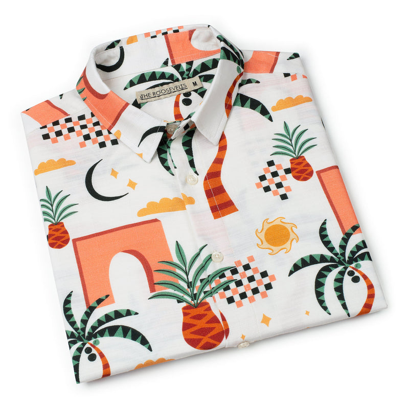 RSVLTS Mirage Bamboo Short Sleeve Shirt in Multicolor — detail 4