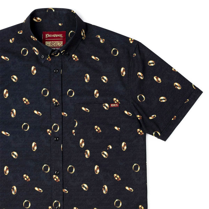 RSVLTS The One Ring KUNUFLEX Short Sleeve Shirt in Black — front view
