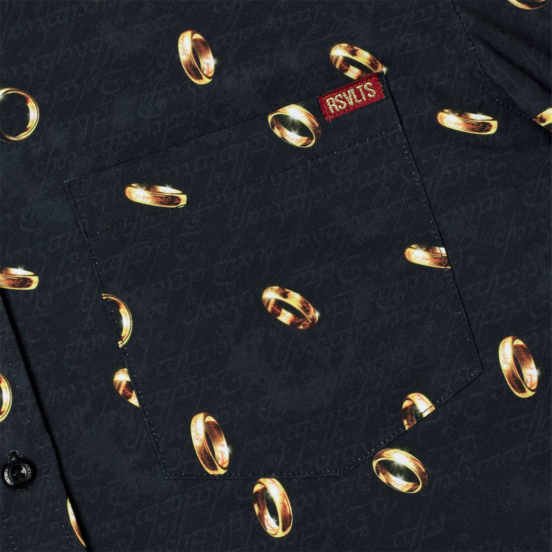 RSVLTS The One Ring KUNUFLEX Short Sleeve Shirt in Black — detail 2