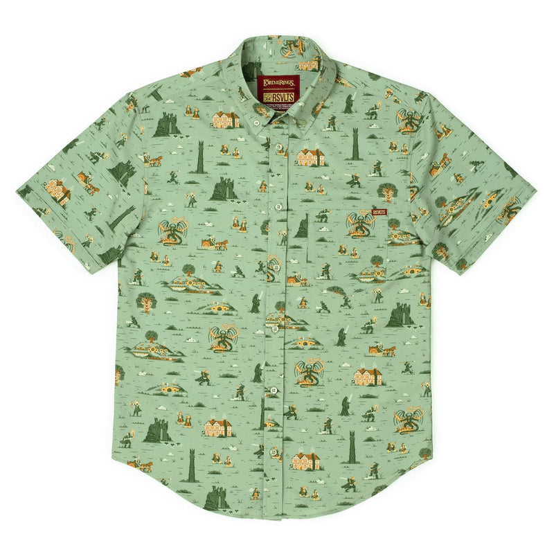 RSVLTS Frodo's Journey KUNUFLEX Short Sleeve Shirt in Green — detail 5