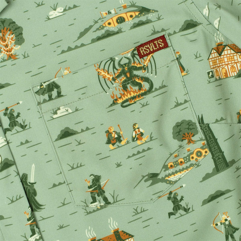 RSVLTS Frodo's Journey Women's KUNUFLEX Short Sleeve Shirt in Green — detail 2