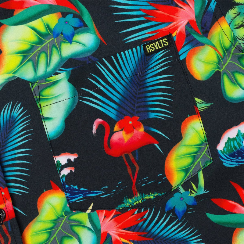 RSVLTS Hyper Tropics KUNUFLEX Short Sleeve Shirt in Green — detail 2