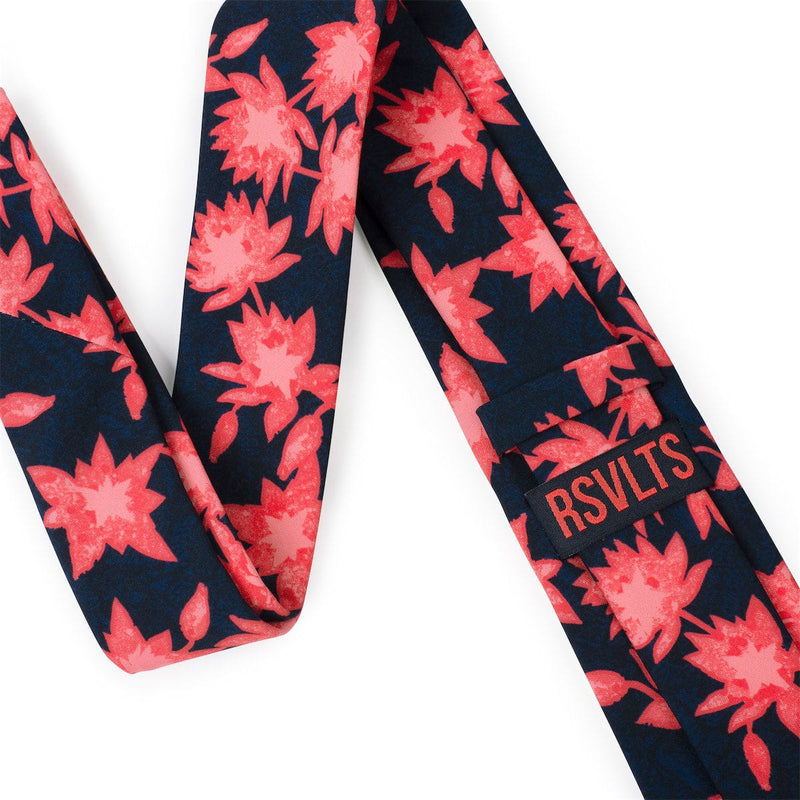 RSVLTS Camp Kunu Floral (Red) Tie & Pocket Sq. Tie & Pocket Square — detail 2