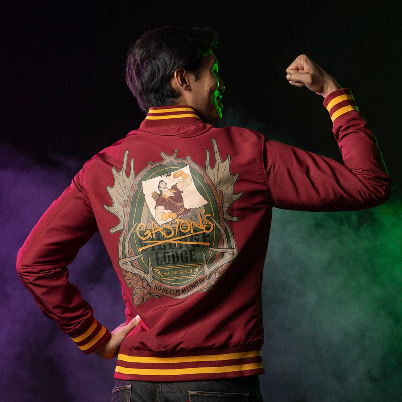 RSVLTS Gaston's Lodge Reversible Bomber Jacket in Red — detail 2