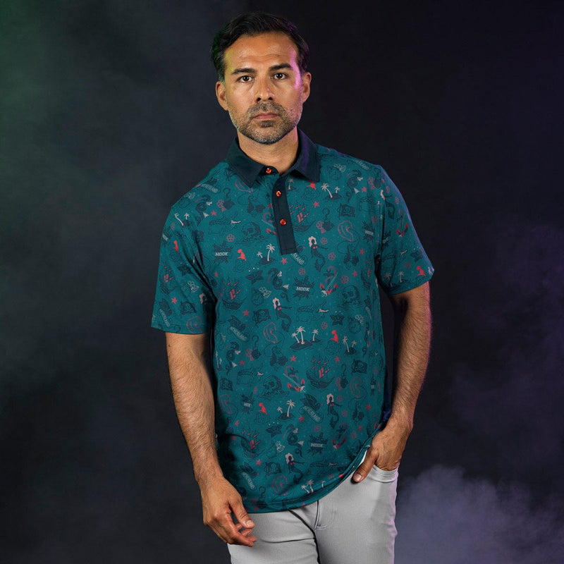 RSVLTS Hook’d It All-Day Polo in Blue — detail 2