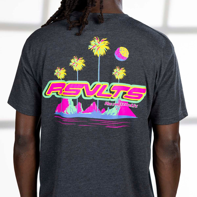 RSVLTS Space Beach Crewneck Tee in Gray — front view