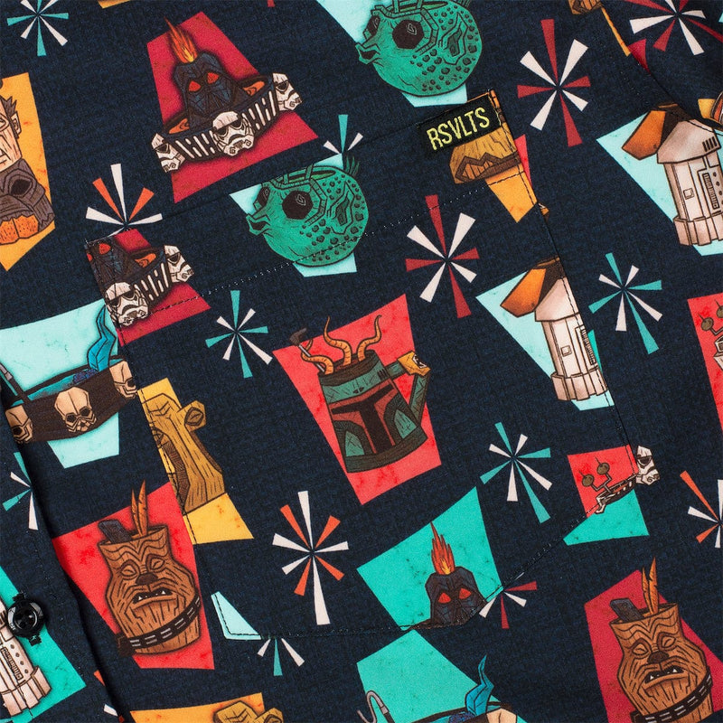 RSVLTS Cosmic Cocktails KUNUFLEX Short Sleeve Shirt in Black — detail 3