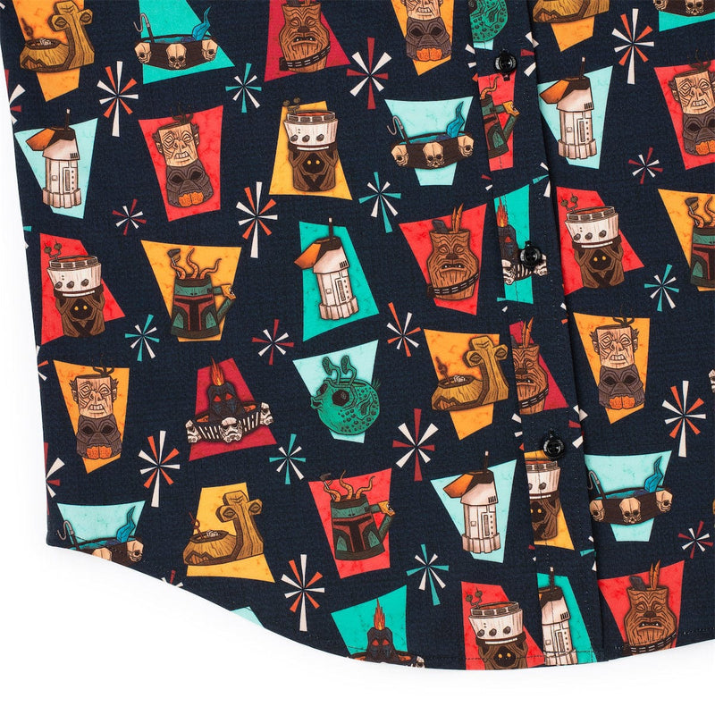 RSVLTS Cosmic Cocktails KUNUFLEX Short Sleeve Shirt in Black — detail 5