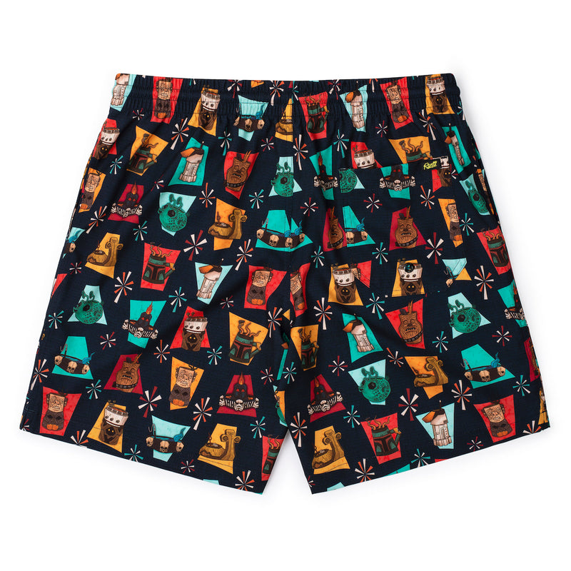 RSVLTS Cosmic Cocktails Hybrid Shorts in Black — detail 4