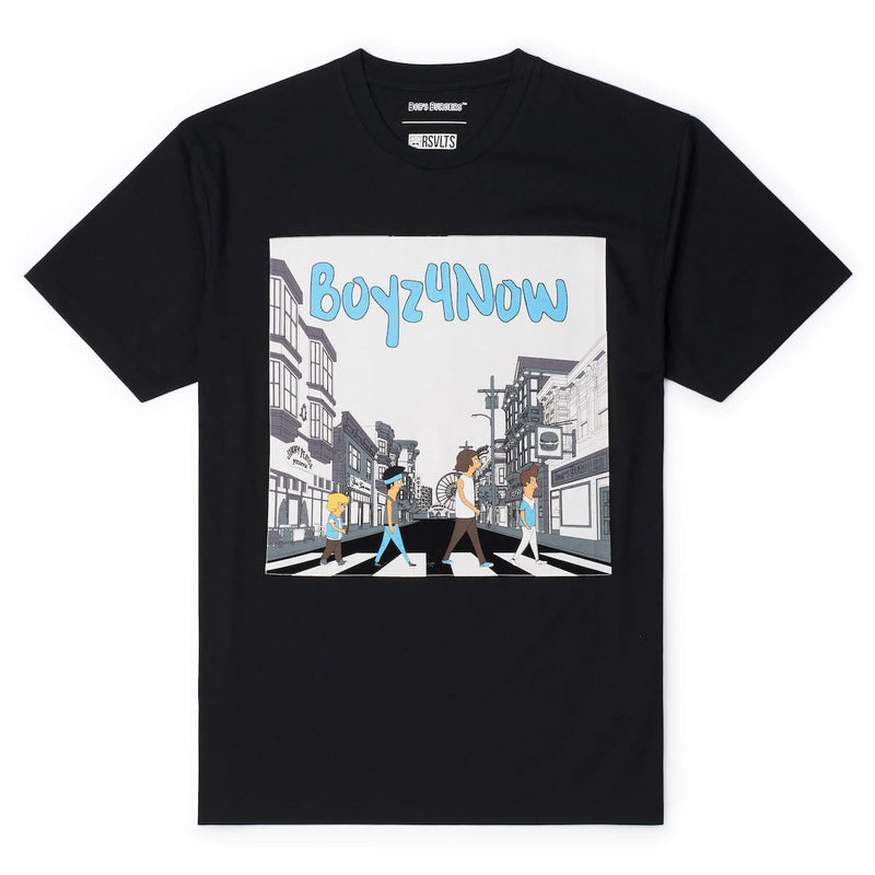 RSVLTS Boyz4Now Crewneck Tee in Black — front view