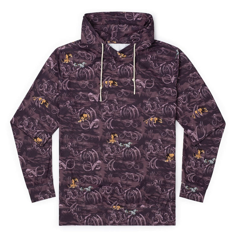 RSVLTS The Elephant Graveyard Performance Hoodie in Brown — front view