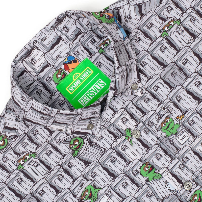 RSVLTS Scram! KUNUFLEX Short Sleeve Shirt in Black — detail 3