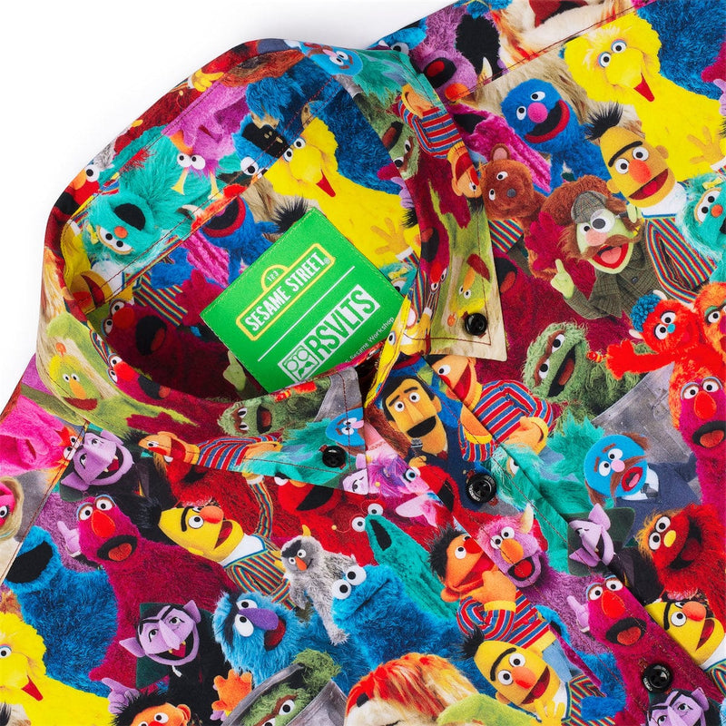 RSVLTS Block Party KUNUFLEX Short Sleeve Shirt in Multicolor — detail 2