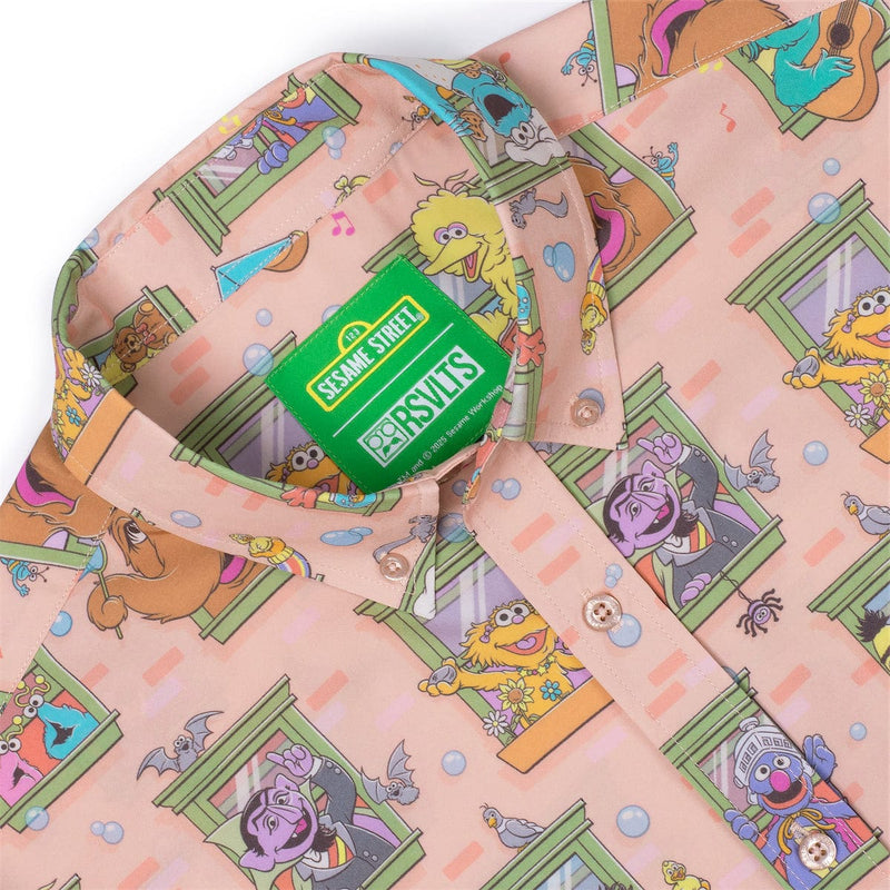 RSVLTS Welcome to the Neighborhood KUNUFLEX Short Sleeve Shirt in Multicolor — detail 4