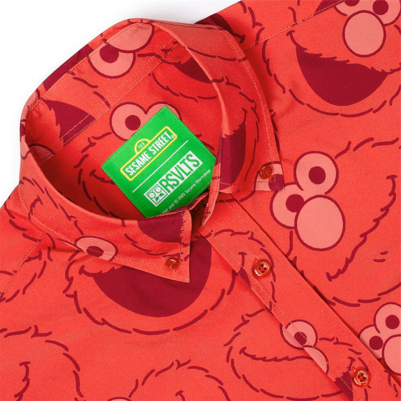 RSVLTS Elmo Everywhere KUNUFLEX Short Sleeve Shirt in Red — detail 3