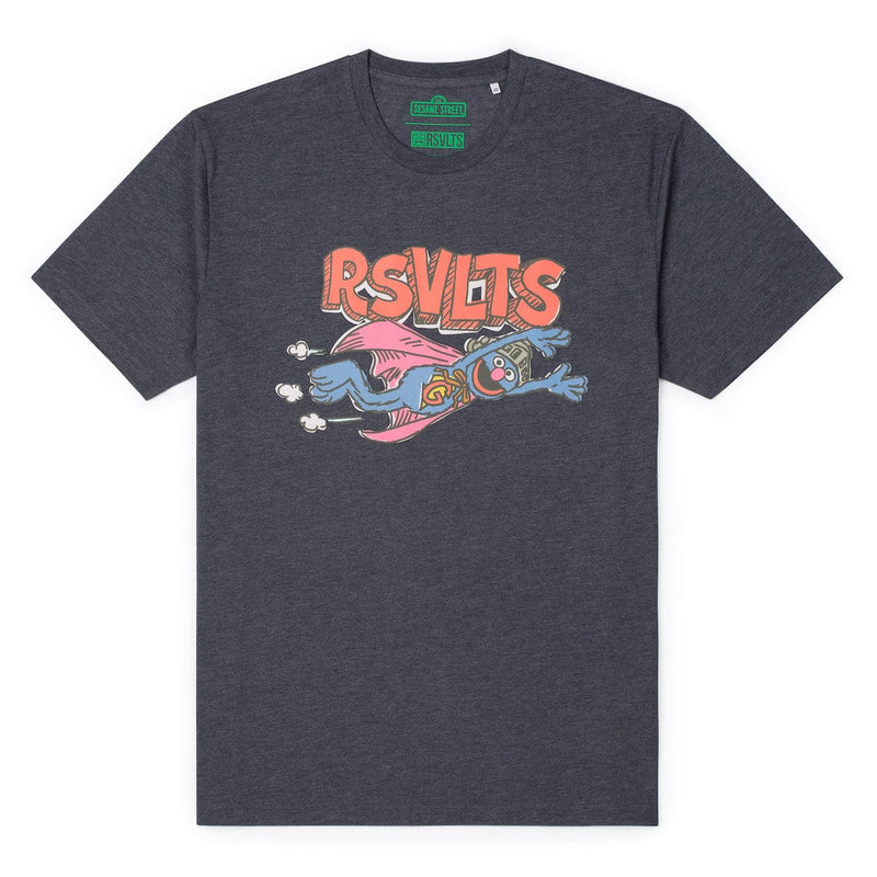 RSVLTS Super Grover Crewneck Tee in Gray — front view