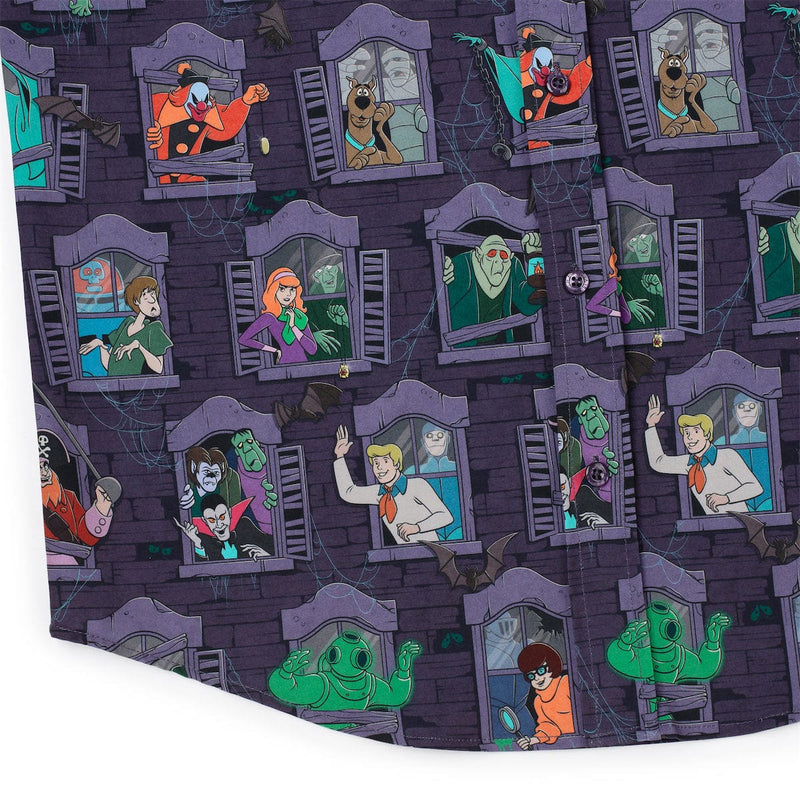 RSVLTS Mansion of Mysteries KUNUFLEX Short Sleeve Shirt in Gray — detail 3