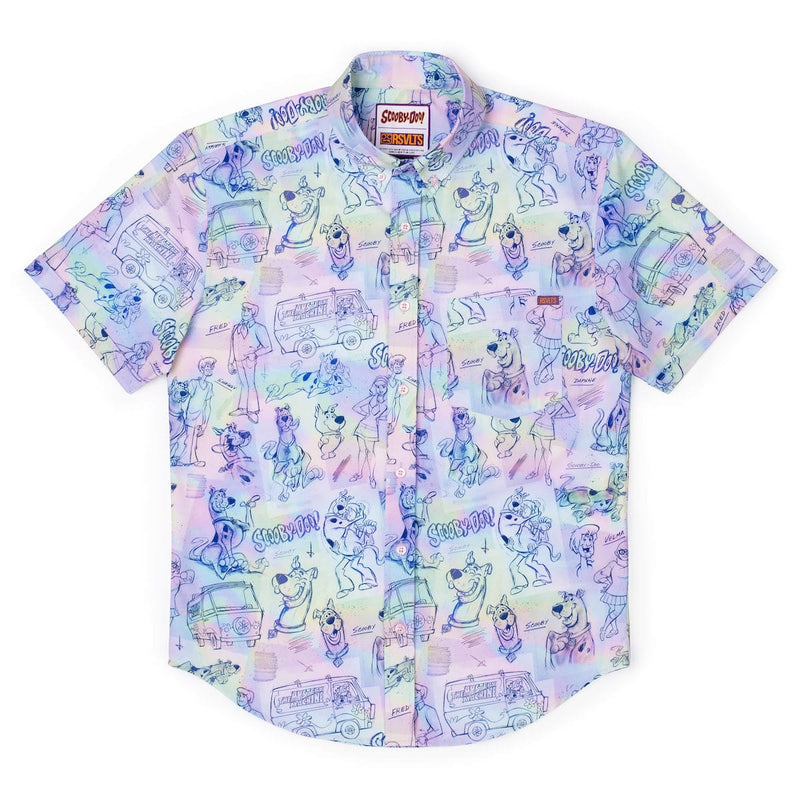 RSVLTS Scooby Doodles KUNUFLEX Short Sleeve Shirt in Multicolor — detail 3