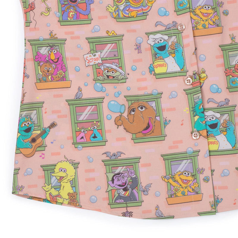 RSVLTS Welcome to the Neighborhood Women's KUNUFLEX Short Sleeve Shirt in Multicolor — detail 5