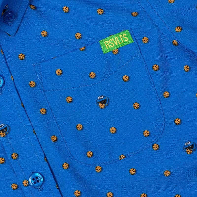 RSVLTS Me Want Cookie! Preschool KUNUFLEX Short Sleeve Shirt in Blue — detail 2