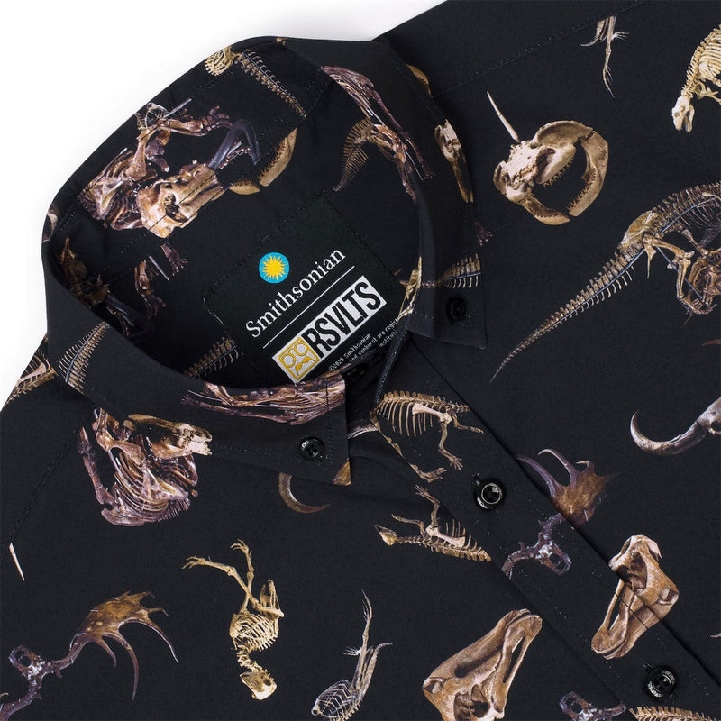 RSVLTS Excavating History KUNUFLEX Short Sleeve Shirt in Black — detail 4