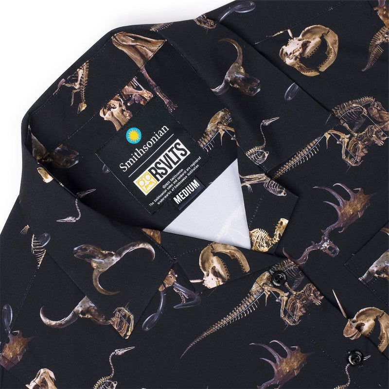 RSVLTS Excavating History Women's KUNUFLEX Short Sleeve Shirt in Black — detail 3