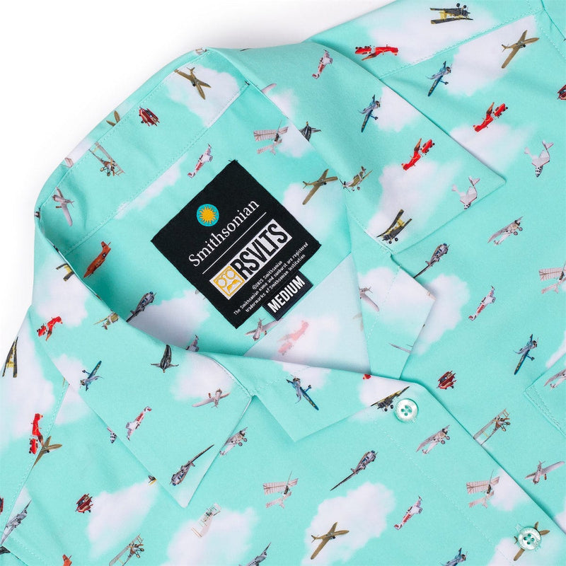 RSVLTS Take Flight Women's KUNUFLEX Short Sleeve Shirt in Blue — detail 3
