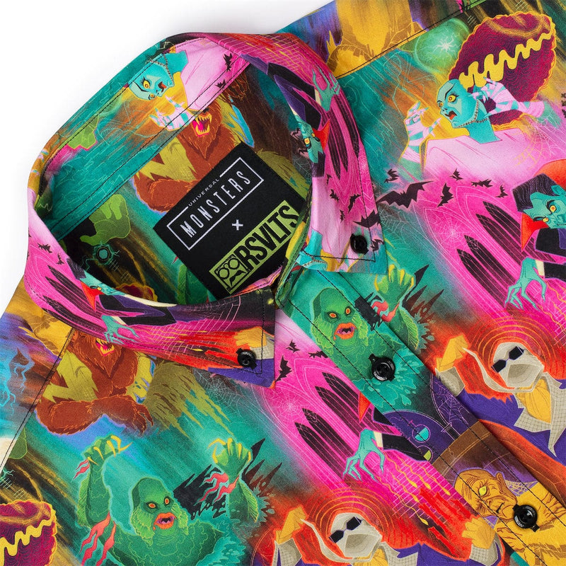 RSVLTS Technicolor Terror KUNUFLEX Short Sleeve Shirt in Multicolor — detail 2