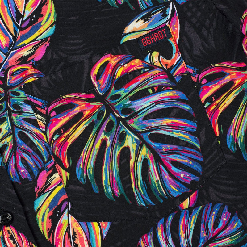 RSVLTS Vacation Steve KUNUFLEX Short Sleeve Shirt in Black — detail 2
