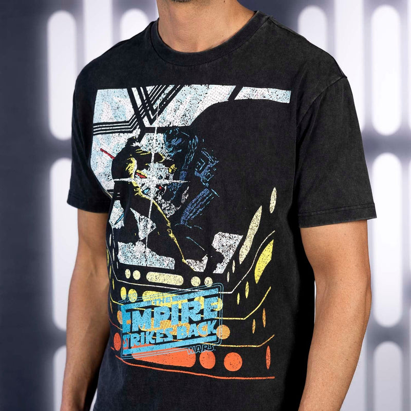 RSVLTS Cloud City Clash Vintage Crewneck Tee in Black — detail 3