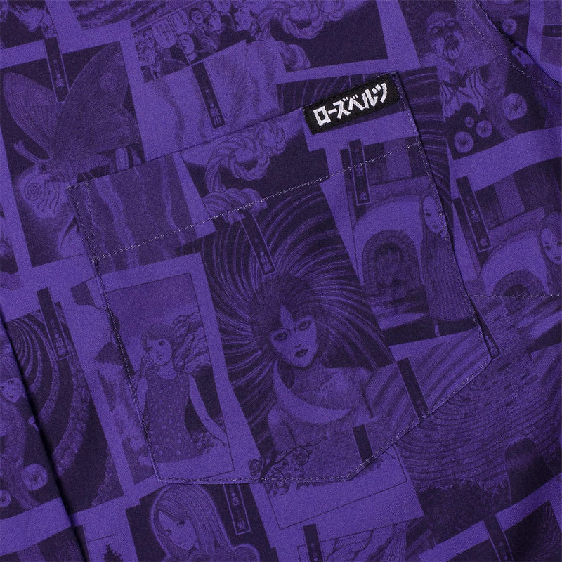 RSVLTS The Curse Women's KUNUFLEX Short Sleeve Shirt in Purple — detail 2