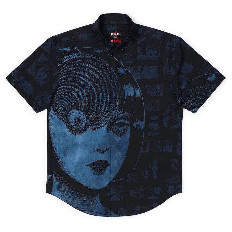 RSVLTS Irresistible Pull KUNUFLEX Short Sleeve Shirt in Black — front view