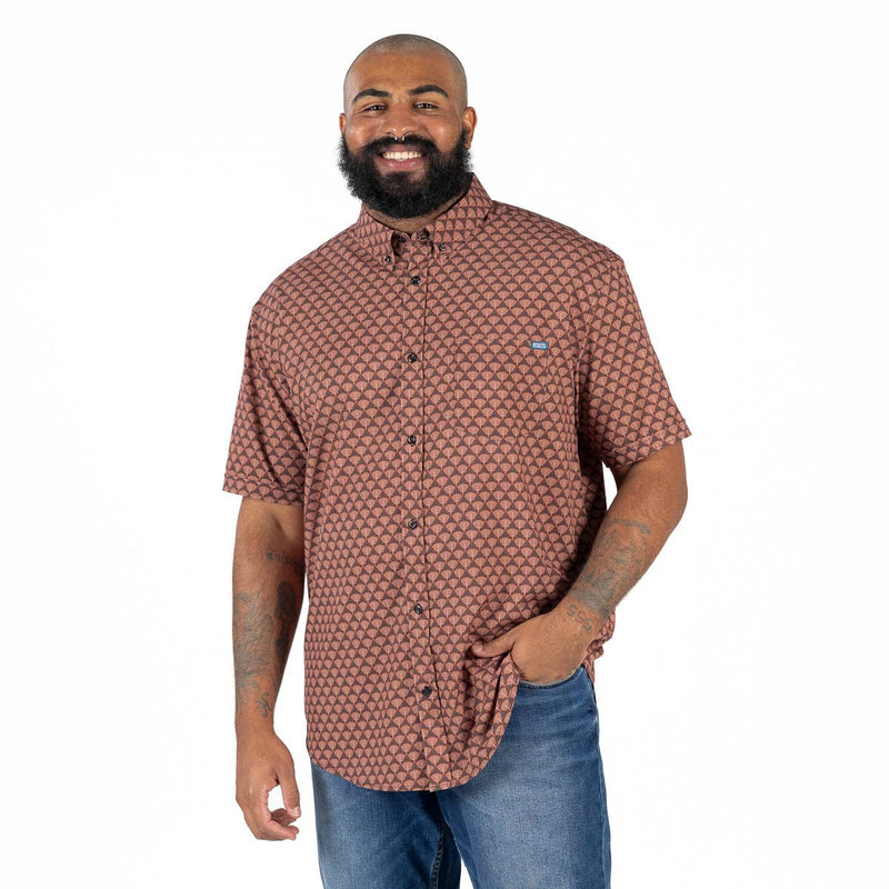 RSVLTS Deco Daze KUNUFLEX Short Sleeve Shirt in Brown — detail 2
