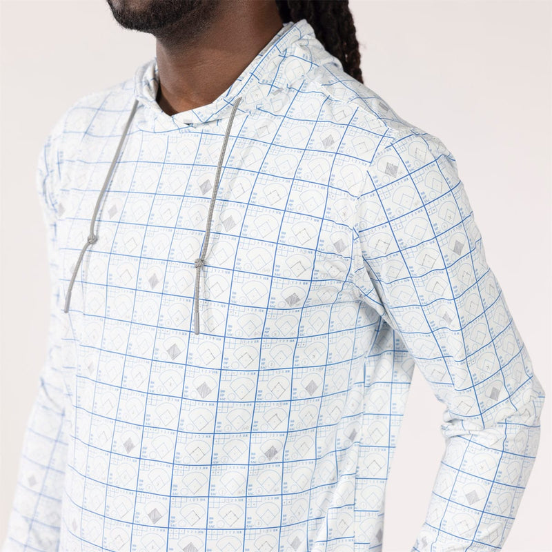 RSVLTS The Scorekeeper Performance Hoodie in Blue — detail 3