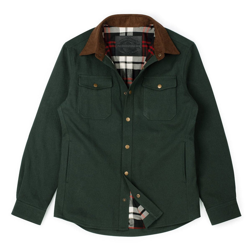 RSVLTS Hunter Green Heavy-Duty Shirt Jacket in Green — detail 2