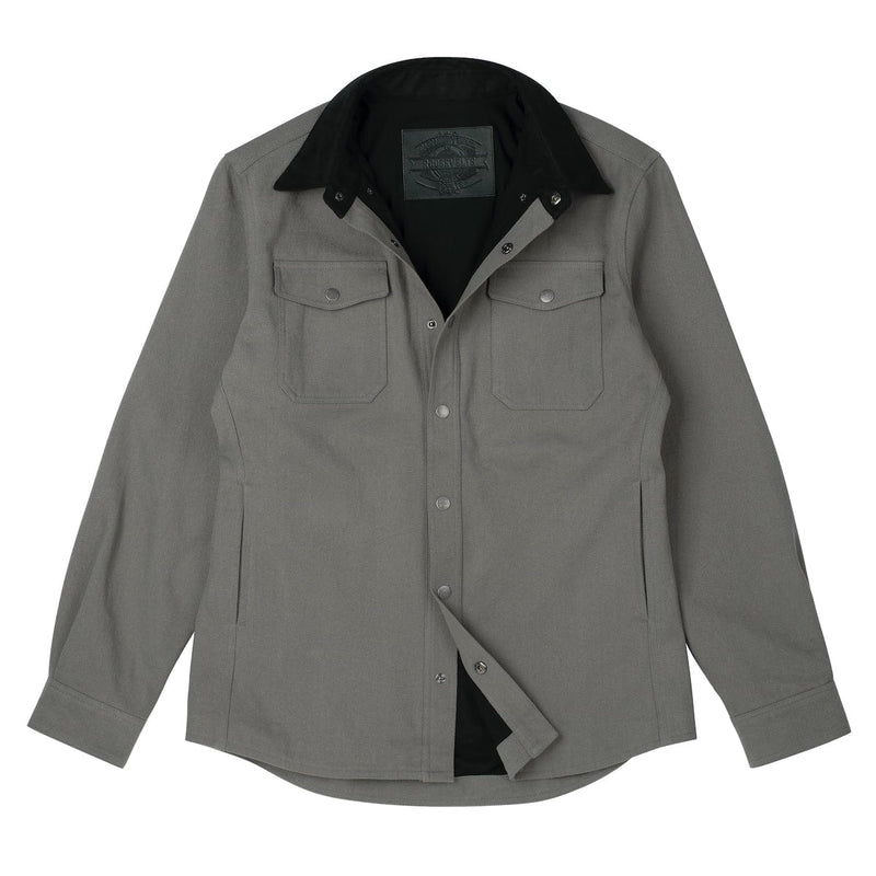 RSVLTS Pewter Heavy-Duty Shirt Jacket in Gray — detail 2
